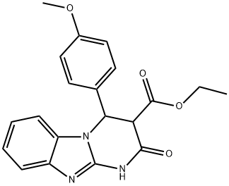 ethyl 4-(4-methoxyphenyl)-2-oxo-1,2,3,4-tetrahydropyrimido[1,2-a]benzimidazole-3-carboxylate Structure