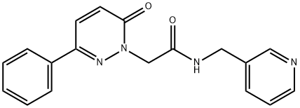 2-(6-oxo-3-phenylpyridazin-1(6H)-yl)-N-(pyridin-3-ylmethyl)acetamide 구조식 이미지