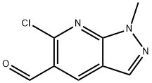 6-CHLORO-1-METHYL-1H-PYRAZOLO[3,4-B]PYRIDINE-5-CARBALDEHYDE 구조식 이미지