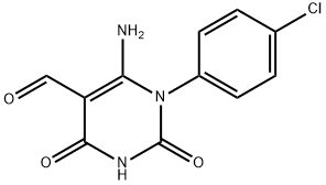 6-Amino-1-(4-chlorophenyl)-2,4-dioxo-1,2,3,4-tetrahydropyrimidine-5-carbaldehyde Structure