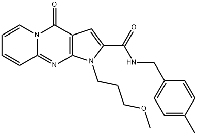 1-(3-methoxypropyl)-N-(4-methylbenzyl)-4-oxo-1,4-dihydropyrido[1,2-a]pyrrolo[2,3-d]pyrimidine-2-carboxamide 구조식 이미지