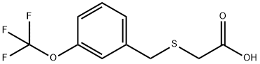 2-((3-(trifluoromethoxy)benzyl)thio)acetic acid Structure