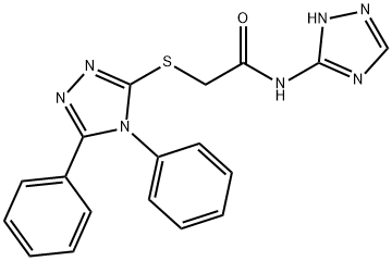 2-[(4,5-diphenyl-4H-1,2,4-triazol-3-yl)sulfanyl]-N-(4H-1,2,4-triazol-3-yl)acetamide Structure