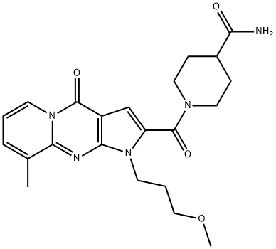1-{[1-(3-methoxypropyl)-9-methyl-4-oxo-1,4-dihydropyrido[1,2-a]pyrrolo[2,3-d]pyrimidin-2-yl]carbonyl}-4-piperidinecarboxamide Structure