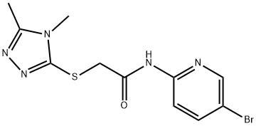 N-(5-bromopyridin-2-yl)-2-[(4,5-dimethyl-4H-1,2,4-triazol-3-yl)sulfanyl]acetamide Structure