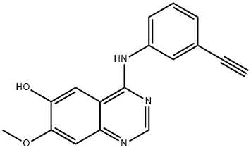 4-(3-ethynylphenylamino)-7-methoxyquinazolin-6-ol Structure