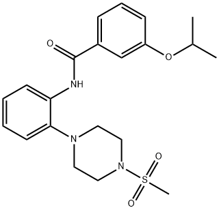 3-isopropoxy-N-{2-[4-(methylsulfonyl)-1-piperazinyl]phenyl}benzamide Structure