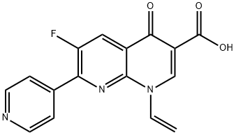 6-Fluoro-4-oxo-7-(pyridin-4-yl)-1-vinyl-1,4-dihydro-1,8-naphthyridine-3-carboxylic acid Structure