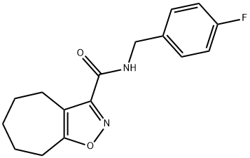 N-(4-fluorobenzyl)-5,6,7,8-tetrahydro-4H-cyclohepta[d][1,2]oxazole-3-carboxamide Structure