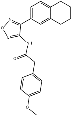 2-(4-methoxyphenyl)-N-[4-(5,6,7,8-tetrahydronaphthalen-2-yl)-1,2,5-oxadiazol-3-yl]acetamide 구조식 이미지
