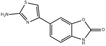 6-(2-amino-1,3-thiazol-4-yl)-2,3-dihydro-1,3-benzoxazol-2-one Structure