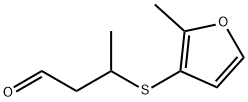 3-[(2-Methyl-3-furanyl)thio]butanal 구조식 이미지