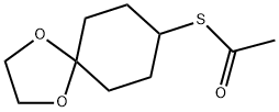 S-1,4-dioxaspiro[4.5]decan-8-yl ethanethioate 구조식 이미지