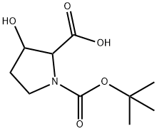 1-(tert-butoxycarbonyl)-3-hydroxypyrrolidine-2-carboxylic acid Structure