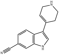 3-(1,2,3,6-Tetrahydro-4-pyridinyl)-1H-indole-6-carbonitrile 구조식 이미지