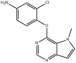 3-Chloro-4-((5-methyl-5H-pyrrolo[3,2-d]pyrimidin-4-yl)oxy)aniline Structure