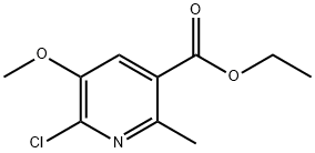 에틸6-클로로-5-메톡시-2-메틸니코티네이트 구조식 이미지
