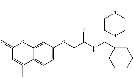 2-[(4-methyl-2-oxo-2H-chromen-7-yl)oxy]-N-{[1-(4-methylpiperazin-1-yl)cyclohexyl]methyl}acetamide 구조식 이미지