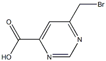 6-(Bromomethyl)-4-pyrimidinecarboxylic acid Structure