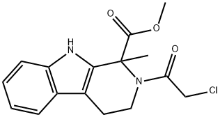 Methyl 2-(2-chloroacetyl)-1-methyl-2,3,4,9-tetrahydro-1H-pyrido[3,4-b]indole-1-carboxylate Structure