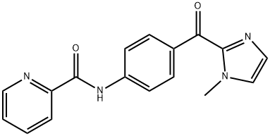 N-{4-[(1-methyl-1H-imidazol-2-yl)carbonyl]phenyl}-2-pyridinecarboxamide 구조식 이미지