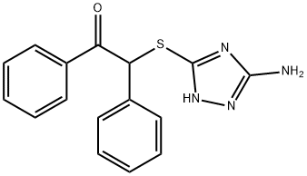 2-[(5-amino-4H-1,2,4-triazol-3-yl)sulfanyl]-1,2-diphenylethanone 구조식 이미지