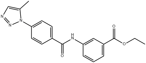 ethyl 3-({[4-(5-methyl-1H-1,2,3-triazol-1-yl)phenyl]carbonyl}amino)benzoate 구조식 이미지