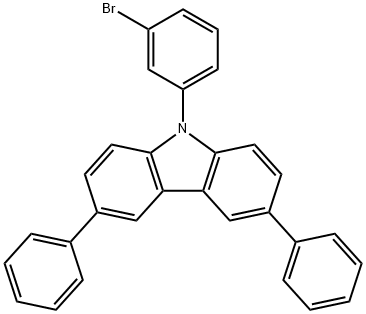 9-(3-bromophenyl)-3,6-diphenyl-9H-Carbazole Structure
