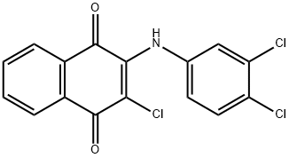 3-CHLORO-2-(3,4-DICHLOROANILINO)-1,4-NAPHTHOQUINONE 구조식 이미지