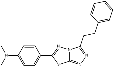 N,N-dimethyl-4-[3-(2-phenylethyl)[1,2,4]triazolo[3,4-b][1,3,4]thiadiazol-6-yl]aniline Structure