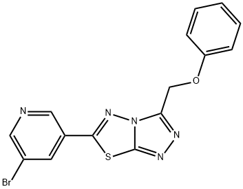 [6-(5-bromo-3-pyridinyl)[1,2,4]triazolo[3,4-b][1,3,4]thiadiazol-3-yl]methyl phenyl ether Structure