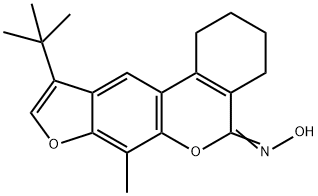 (5E)-10-tert-butyl-N-hydroxy-7-methyl-1,2,3,4-tetrahydro-5H-benzo[c]furo[3,2-g]chromen-5-imine 구조식 이미지