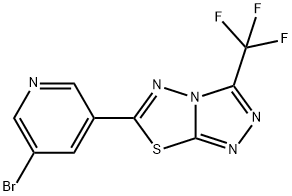 6-(5-bromopyridin-3-yl)-3-(trifluoromethyl)[1,2,4]triazolo[3,4-b][1,3,4]thiadiazole Structure