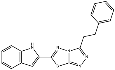 2-[3-(2-phenylethyl)[1,2,4]triazolo[3,4-b][1,3,4]thiadiazol-6-yl]-1H-indole 구조식 이미지