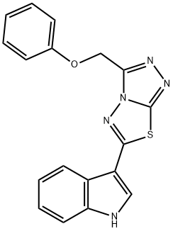 [6-(1H-indol-3-yl)[1,2,4]triazolo[3,4-b][1,3,4]thiadiazol-3-yl]methyl phenyl ether Structure