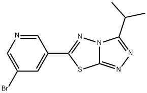 6-(5-bromo-3-pyridinyl)-3-isopropyl[1,2,4]triazolo[3,4-b][1,3,4]thiadiazole Structure