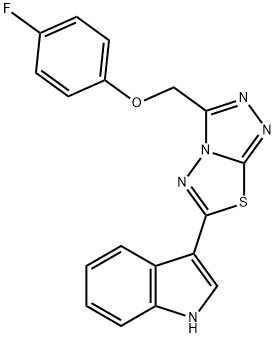 3-{3-[(4-fluorophenoxy)methyl][1,2,4]triazolo[3,4-b][1,3,4]thiadiazol-6-yl}-1H-indole Structure