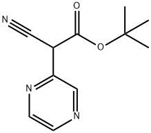 tert-butyl 2-cyano-2-(pyrazin-2-yl)acetate Structure