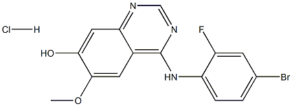 4-((4-Bromo-2-fluorophenyl)amino)-6-methoxyquinazolin-7-ol hydrochloride Structure