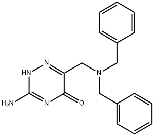 1,2,4-Triazin-5(2H)-one, 3-amino-6-[[bis(phenylmethyl)amino]methyl]- Structure