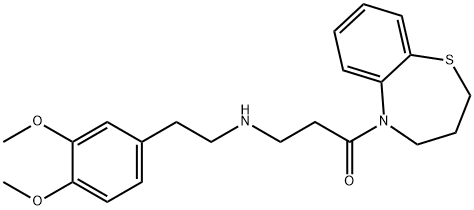 1-(3,4-dihydrobenzo[b][1,4]thiazepin-5(2H)-yl)-3-((3,4-dimethoxyphenethyl)amino)propan-1-one(WXG03178) Structure