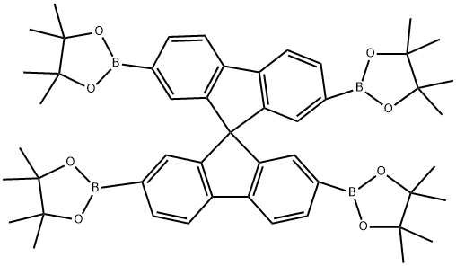 1,3,2-Dioxaborole, 2,2',2'',2'''-(9,9'-spirobi[9H-fluorene]-2,2',7,7'-tetrayl)tetrakis[4,4,5,5-tetramethyl- 구조식 이미지