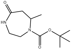 tert-부틸7-메틸-5-옥소-1,4-디아제판-1-카르복실레이트 구조식 이미지