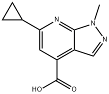 6-cyclopropyl-1-methyl-1H-pyrazolo[3,4-b]pyridine-4-carboxylic acid Structure