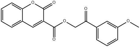 2-(3-methoxyphenyl)-2-oxoethyl 2-oxo-2H-chromene-3-carboxylate 구조식 이미지