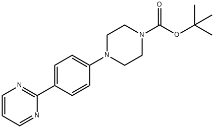 4-(4-피리미딘-2-일-페닐)-피페라진-1-카르복실산tert-부틸에스테르 구조식 이미지
