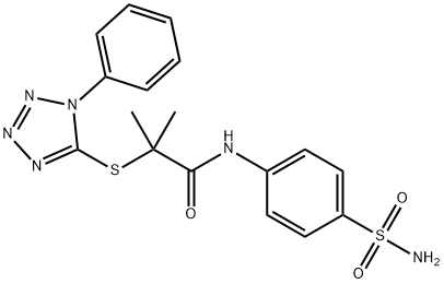 2-methyl-2-[(1-phenyl-1H-tetrazol-5-yl)sulfanyl]-N-(4-sulfamoylphenyl)propanamide Structure