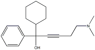 1-cyclohexyl-5-(dimethylamino)-1-phenylpent-2-yn-1-ol 구조식 이미지
