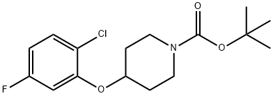 tert-butyl 4-(2-chloro-5-fluorophenoxy)piperidine-1-carboxylate Structure