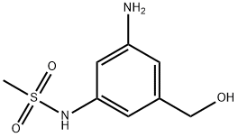 N-(3-Amino-5-(hydroxymethyl)phenyl)methanesulfonamide 구조식 이미지